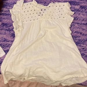 Brand new white lift shirt. Ties in the back. Size small